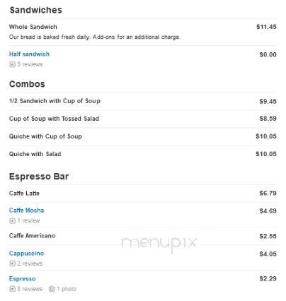 Urban Bakery - Seattle, WA menu_pic
