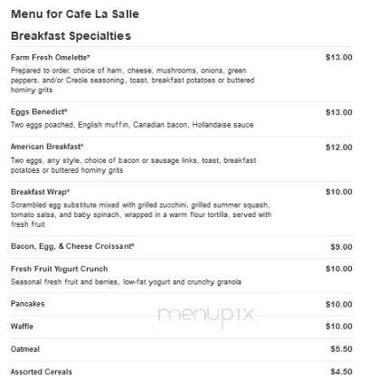 Cafe' La Salle - Kenner, LA menu_pic