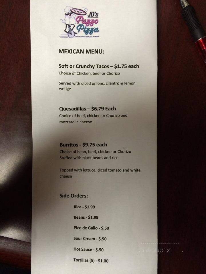 J D's Pizza - Girard, PA menu_pic