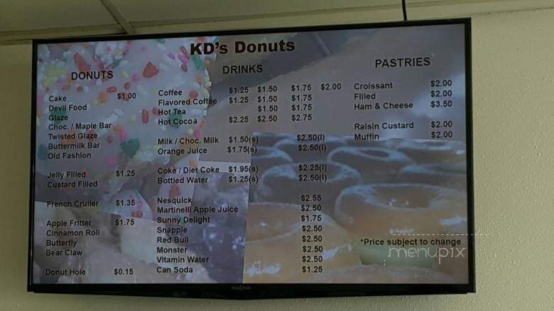 K D's Donuts - Anaheim, CA menu_pic
