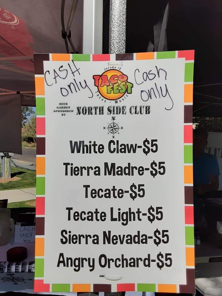 North Side Club - Jerome, ID menu_pic
