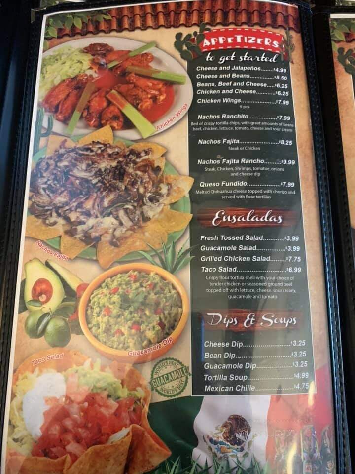 El Paricuten - Cynthiana, KY menu_pic
