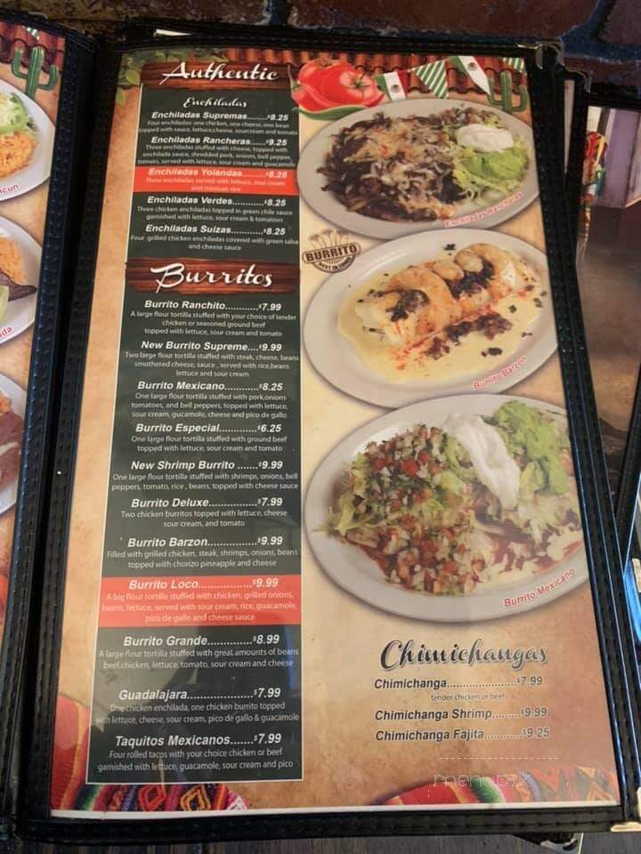 El Paricuten - Cynthiana, KY menu_pic