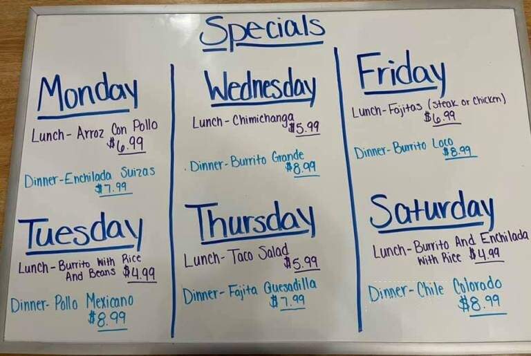 El Paricuten - Cynthiana, KY menu_pic