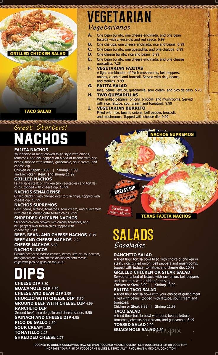 El Ranchito - Kingsport, TN menu_pic