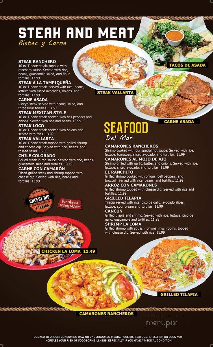 El Ranchito - Kingsport, TN menu_pic