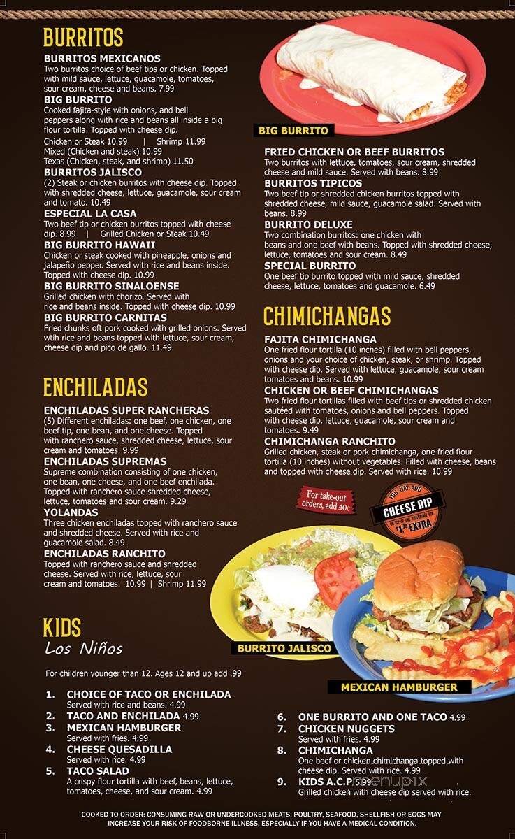 El Ranchito - Kingsport, TN menu_pic