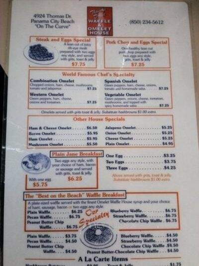 Omelet House - Panama City, FL menu_pic