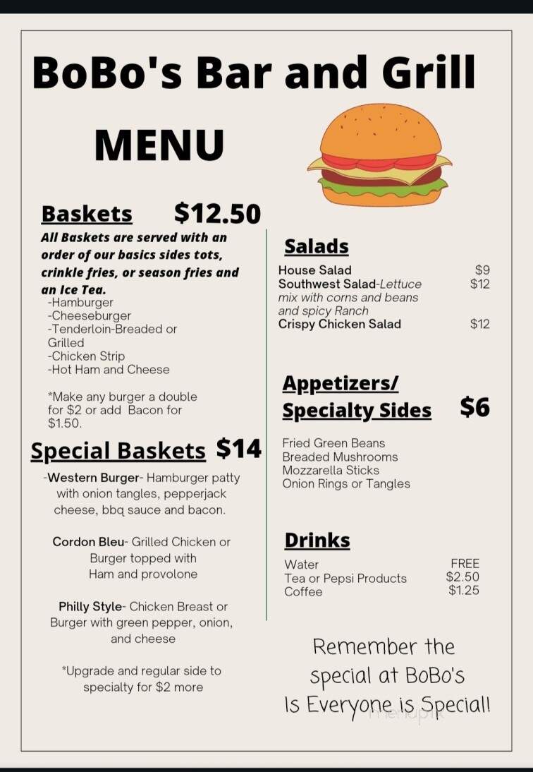 Bledsoe's Bar & Grill - Blackwater, MO menu_pic