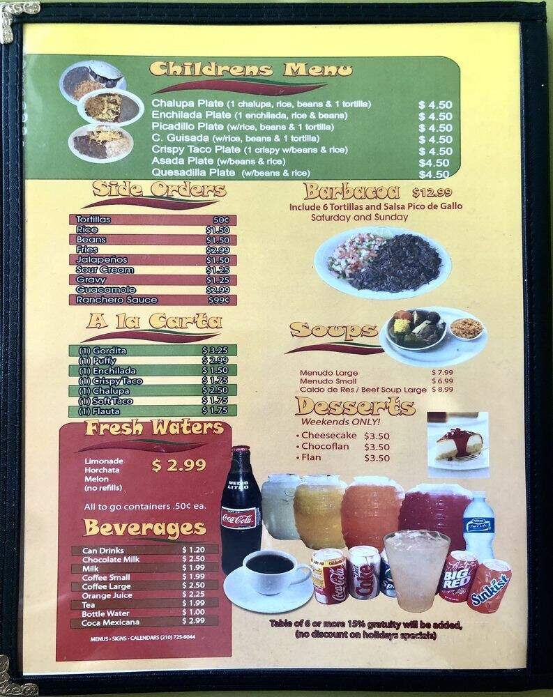 Alondras De Jalisco - San Antonio, TX menu_pic