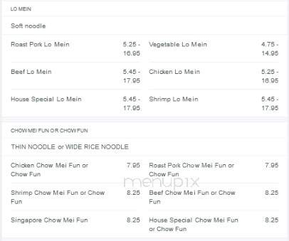 Hong Kong Chinese Food - Commerce, CA menu_pic