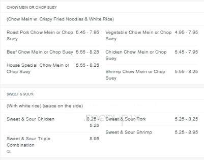 Hong Kong Chinese Food - Commerce, CA menu_pic