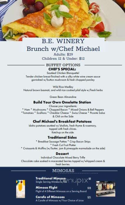 Blue Epiphany Vineyards - Conroe, TX menu_pic