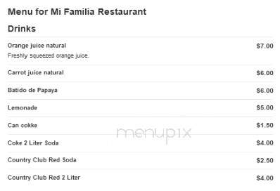 Mi Familia Restaurant - Paterson, NJ menu_pic