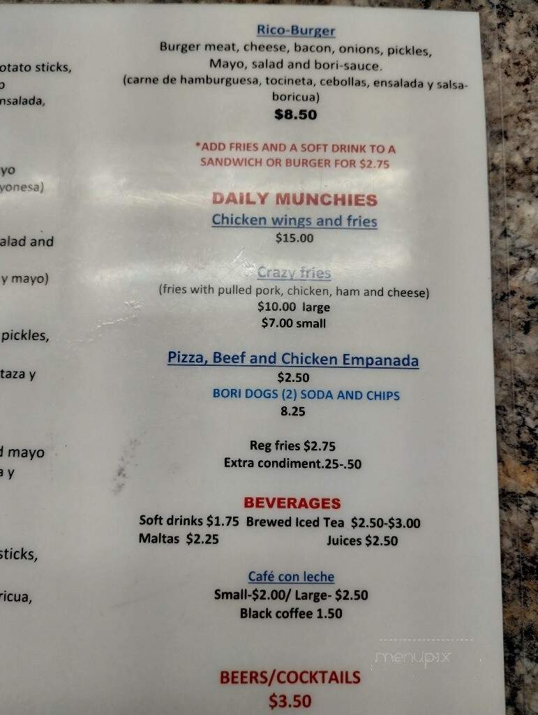 Bori Burger Cafe and More - Leesburg, FL menu_pic