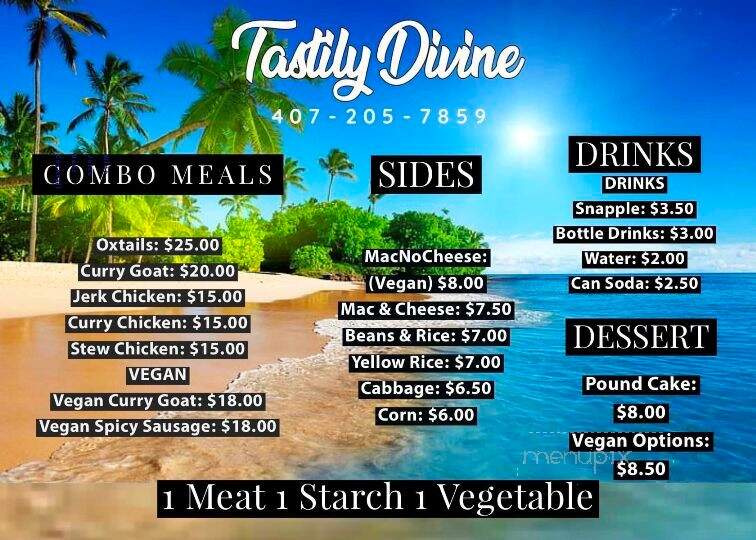 Tastily Divine - Orlando, FL menu_pic