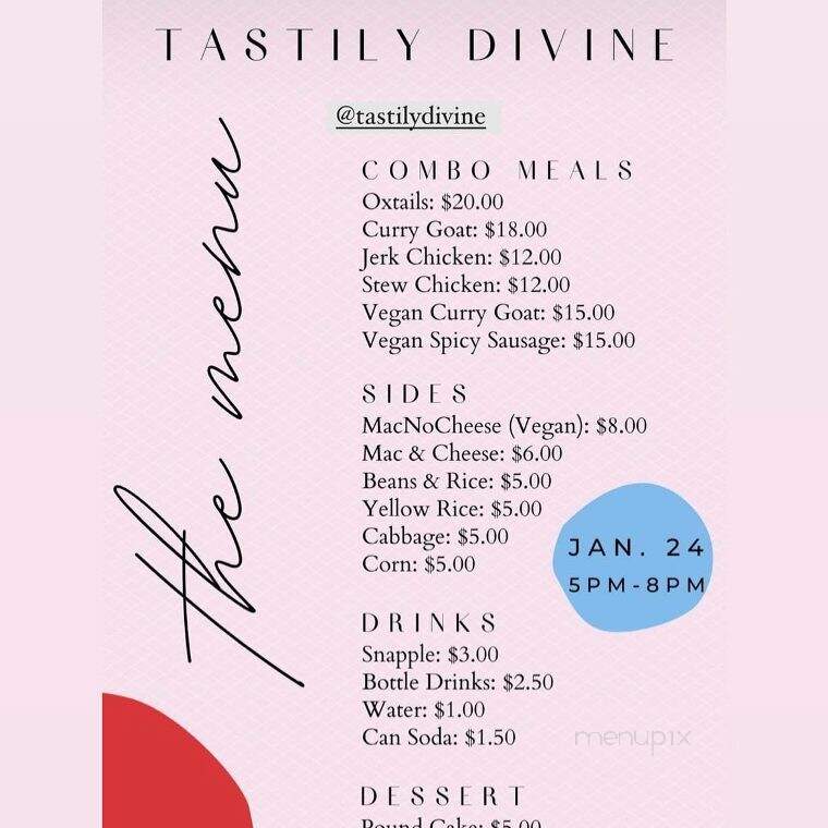 Tastily Divine - Orlando, FL menu_pic
