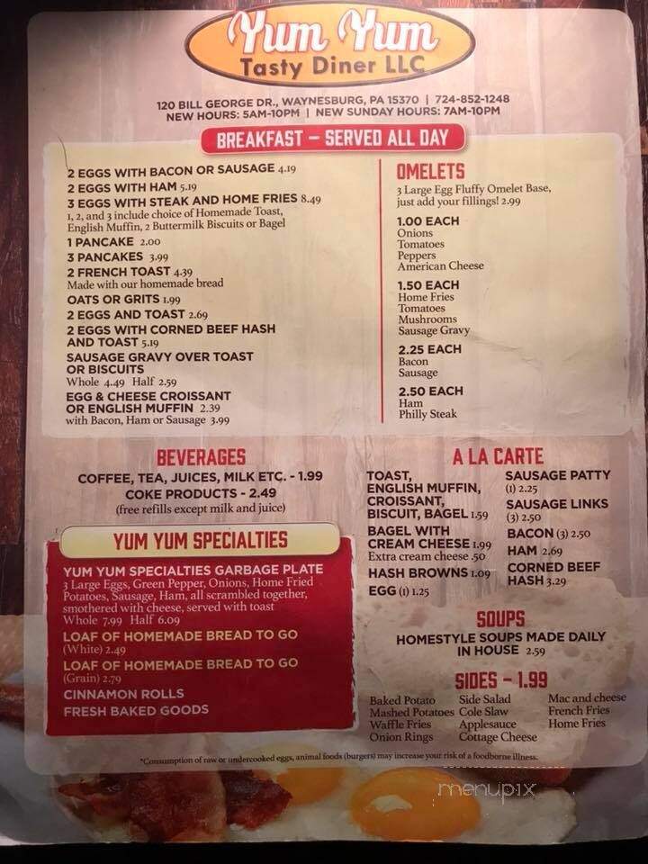 Tommy Boys Tavern - Waynesburg, PA menu_pic
