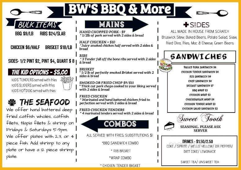 BW's BBQ - Cochran, GA menu_pic
