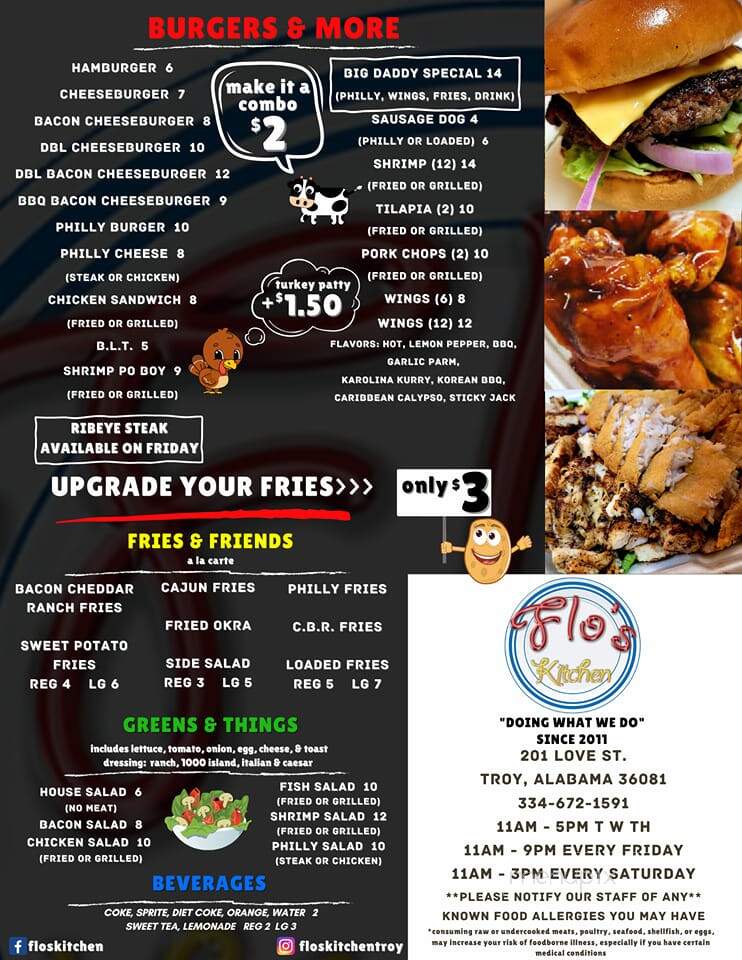 Flo's Kitchen - Troy, AL menu_pic