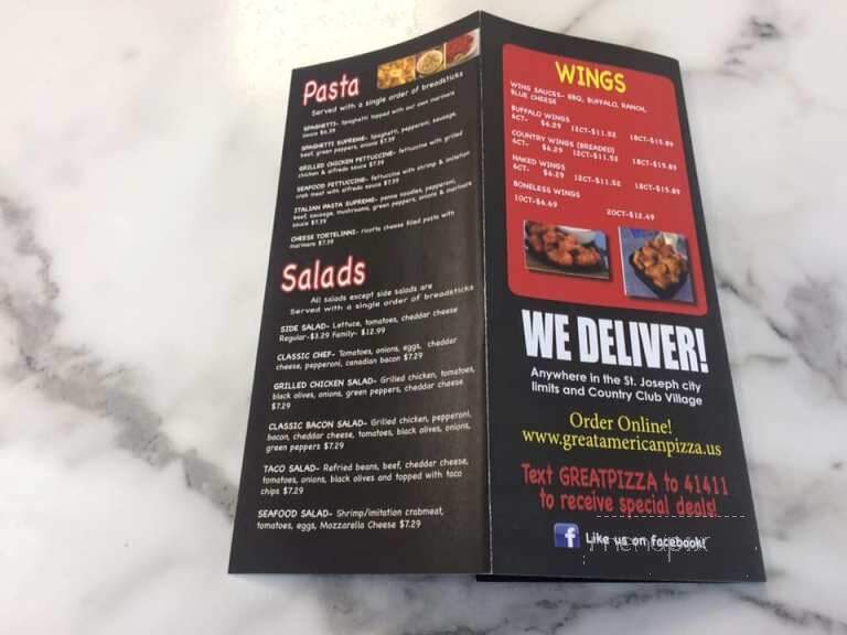 Great American Pizza - Saint Joseph, MO menu_pic