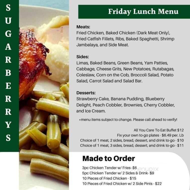 Sugarberry's - Cochran, GA menu_pic