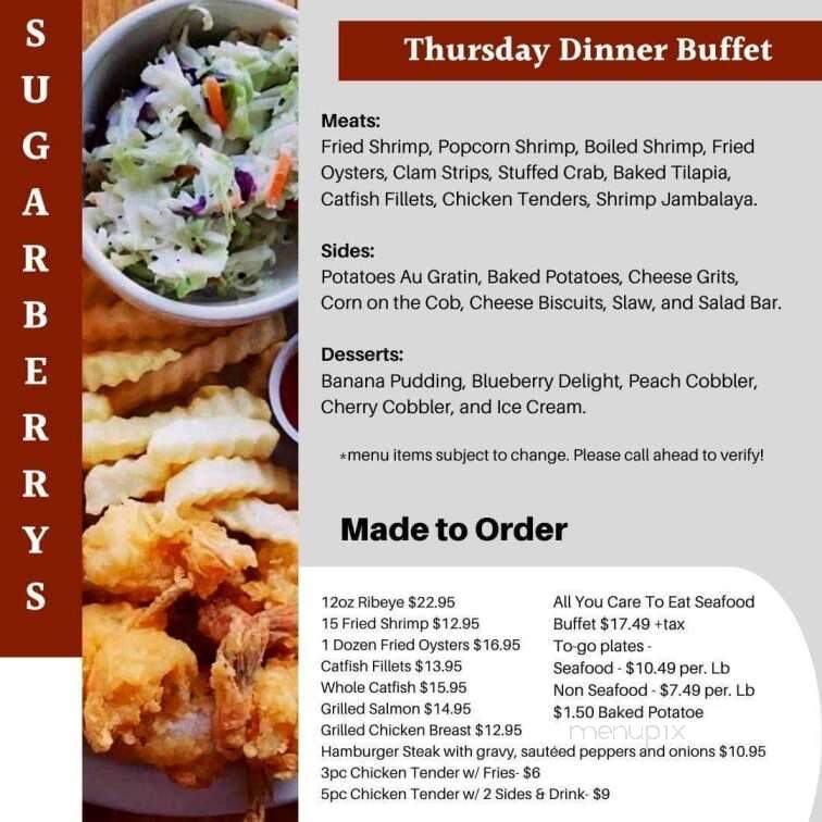 Sugarberry's - Cochran, GA menu_pic