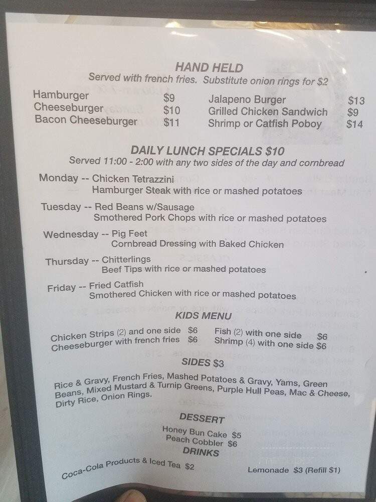 T's Comfort Foods - Shreveport, LA menu_pic