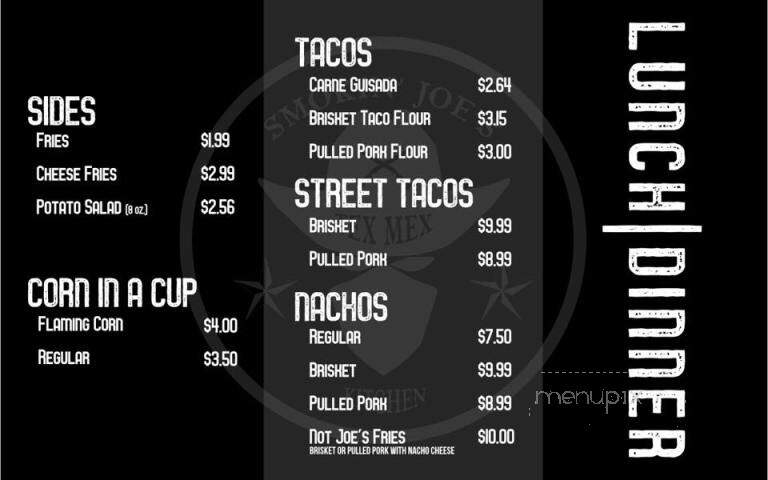 Smokin Joe's Tex-Mex Kitchen - New Braunfels, TX menu_pic