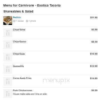 Carnivore - Edgewater, CO menu_pic