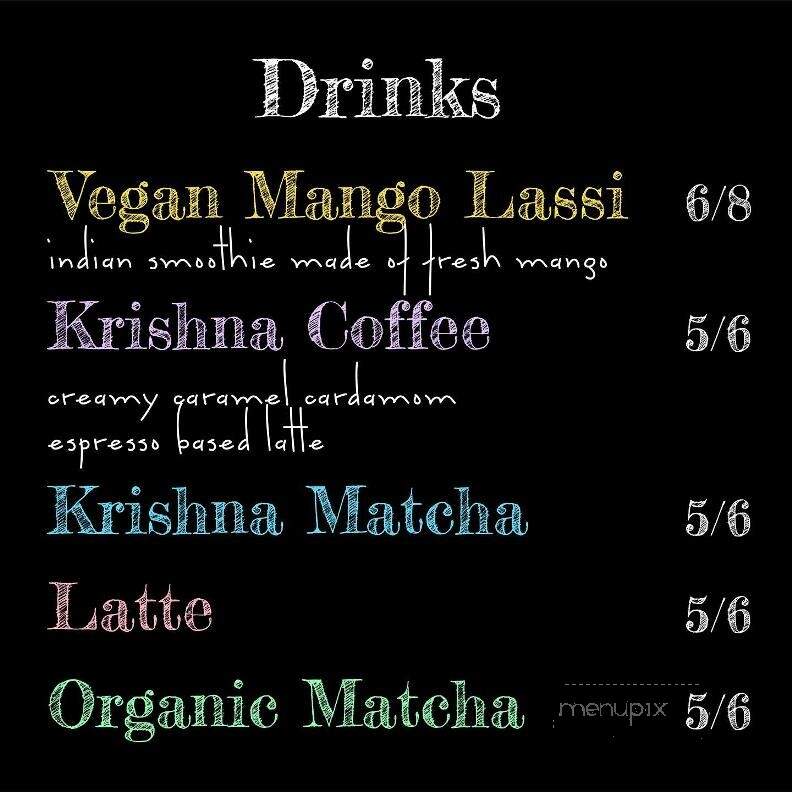 Krishna Kitchen - New Paltz, NY menu_pic