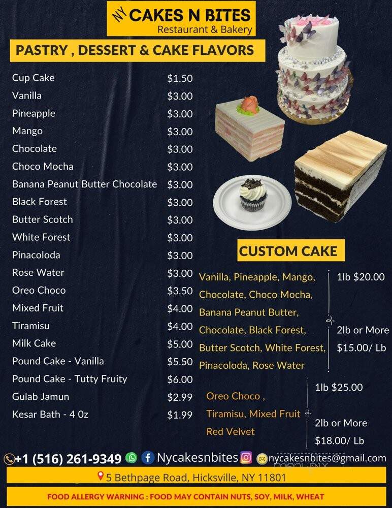 NY Cakes N Bites - Hicksville, NY menu_pic