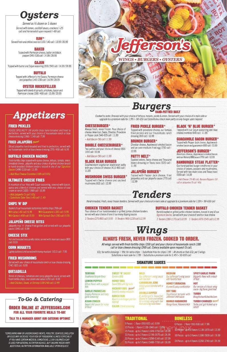Jefferson's - Kimball, TN menu_pic