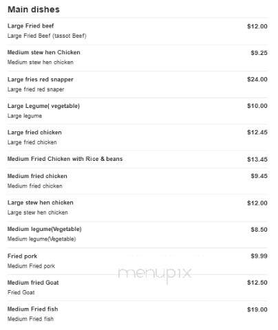 Haitian Cooking Depot - Stockbridge, GA menu_pic