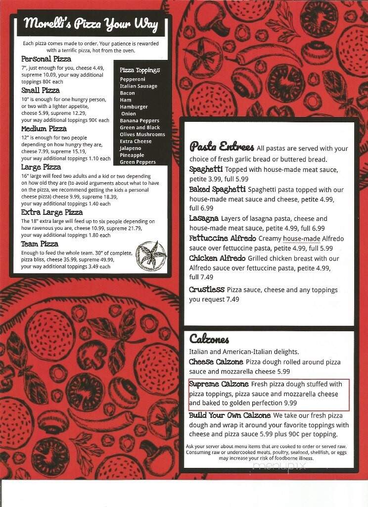 Morelli's Pizza - Pikeville, KY menu_pic
