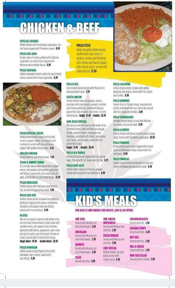 Don Julio's - Lebanon, KY menu_pic