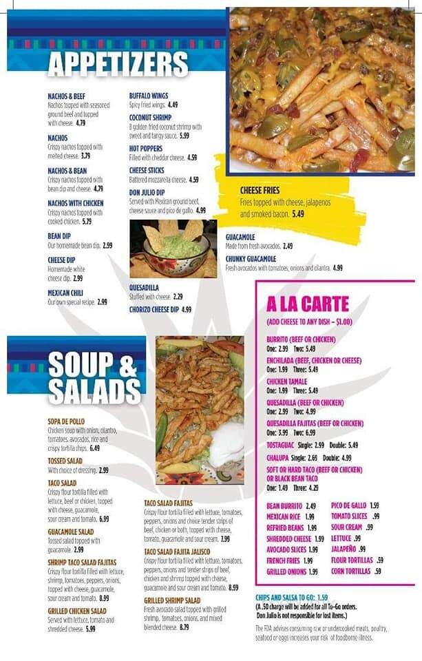 Don Julio's - Lebanon, KY menu_pic