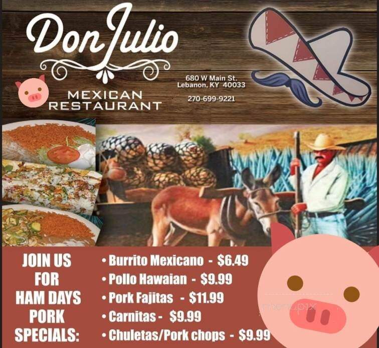Don Julio's - Lebanon, KY menu_pic