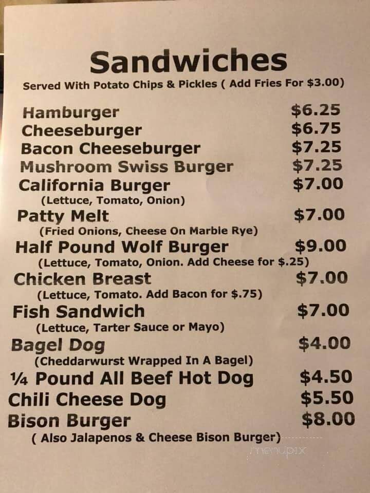 Wolf Point Bar & Grill - Springbrook, WI menu_pic