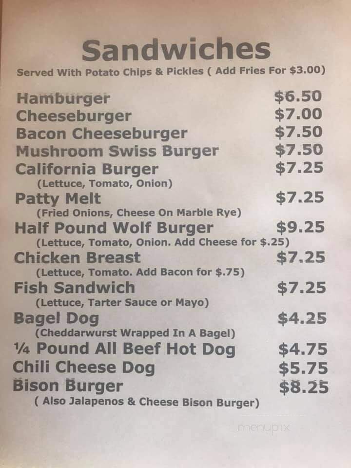 Wolf Point Bar & Grill - Springbrook, WI menu_pic