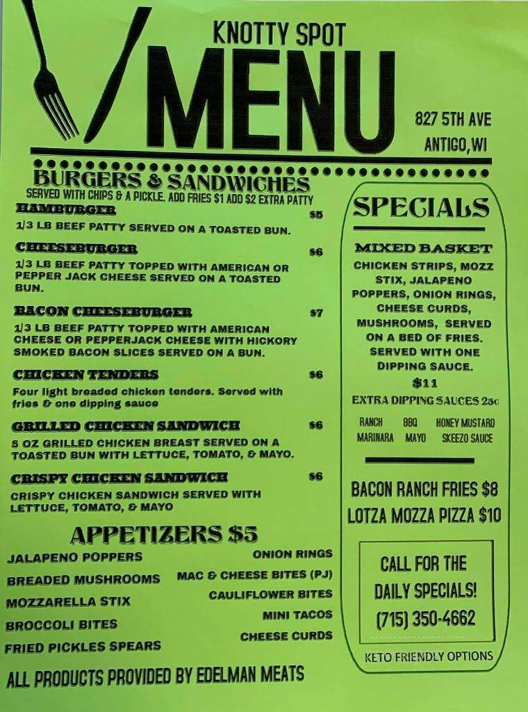 Kastawayz - Antigo, WI menu_pic
