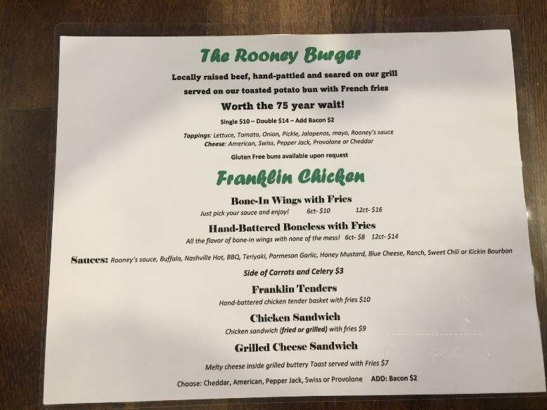 Rooney's - Franklin Grove, IL