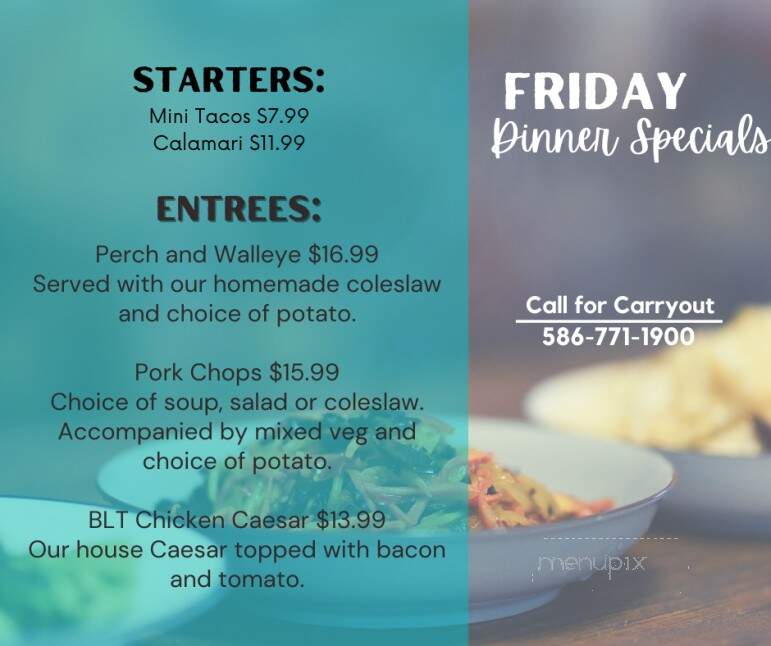 Jillian's Tavern - Eastpointe, MI menu_pic