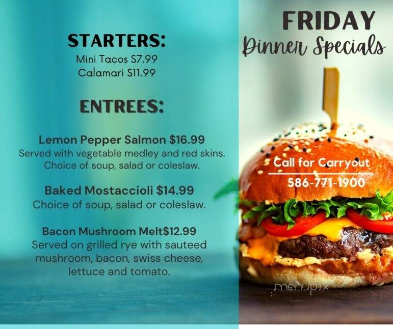 Jillian's Tavern - Eastpointe, MI menu_pic