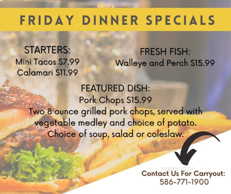 Jillian's Tavern - Eastpointe, MI menu_pic