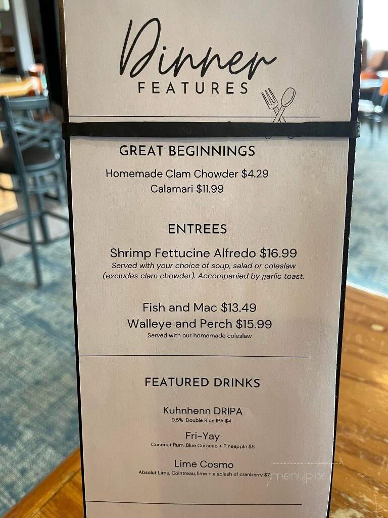 Jillian's Tavern - Eastpointe, MI menu_pic