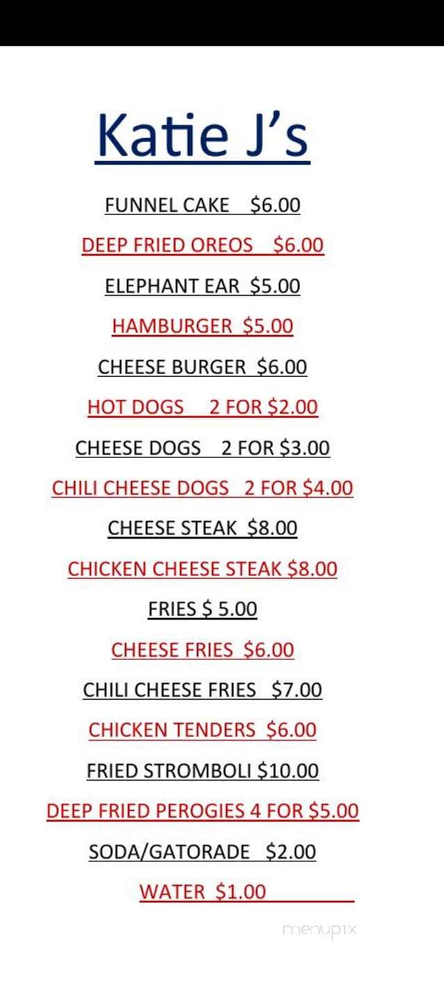 Katie J's - Altoona, PA menu_pic