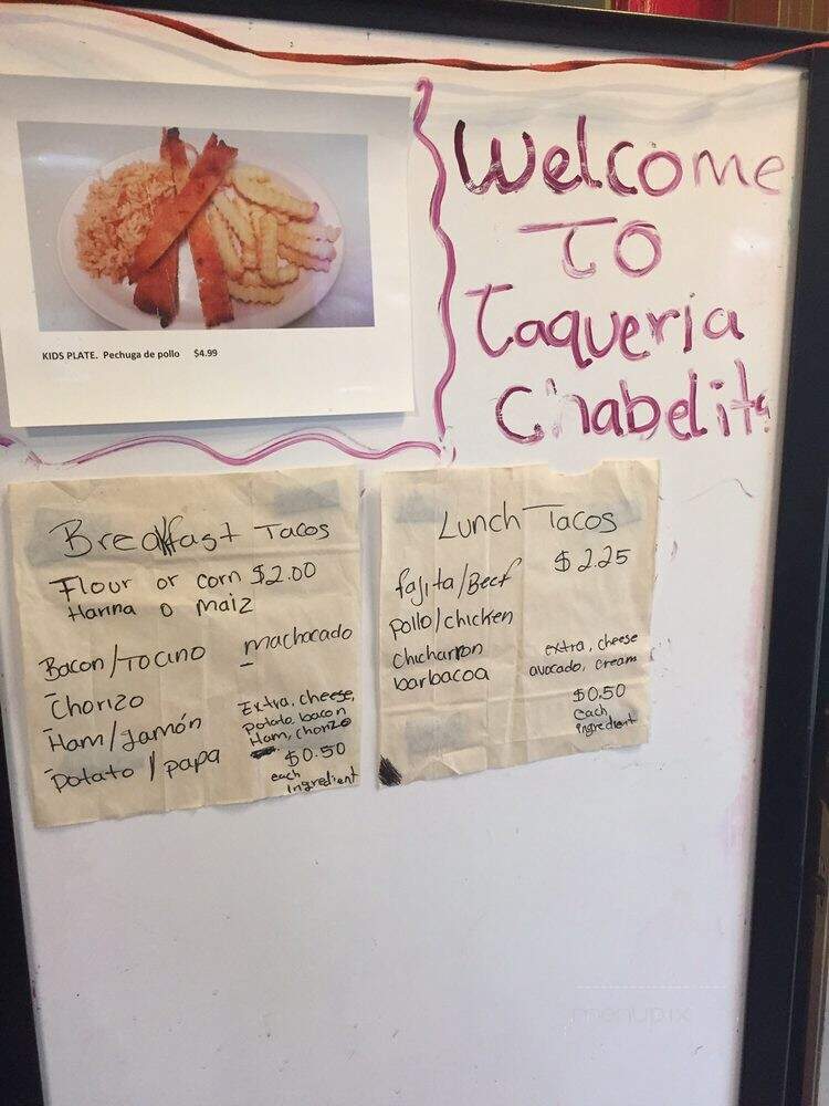 Taqueria Chavelita - Houston, TX menu_pic