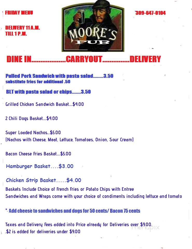 Moore's Pub - Canton, IL menu_pic