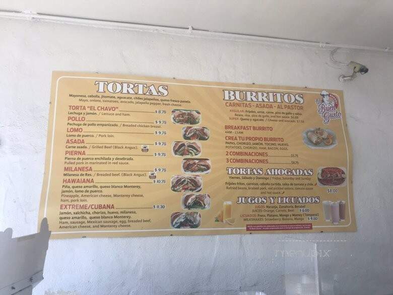 El Buen Gusto Bakery - San Jose, CA menu_pic